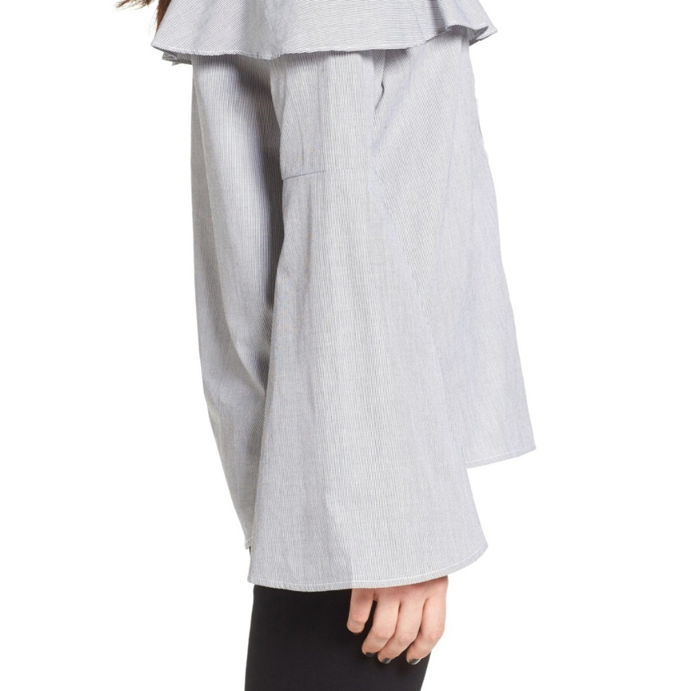 Cold Shoulder Ruffle Blouse - Picture 5 of 5